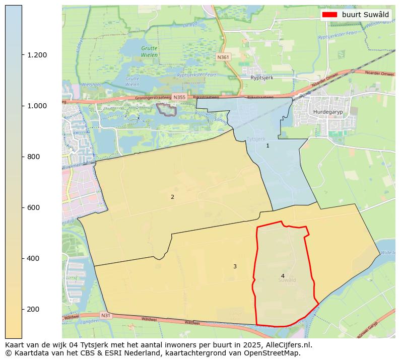 Afbeelding van de buurt Suwâld op de kaart.