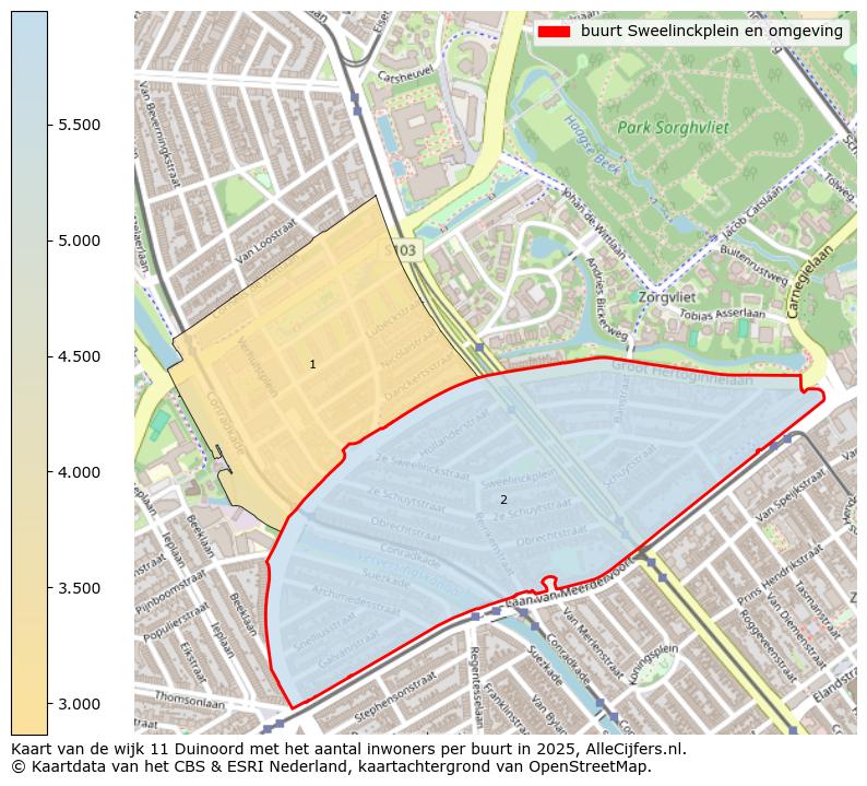Afbeelding van de buurt Sweelinckplein en omgeving op de kaart.