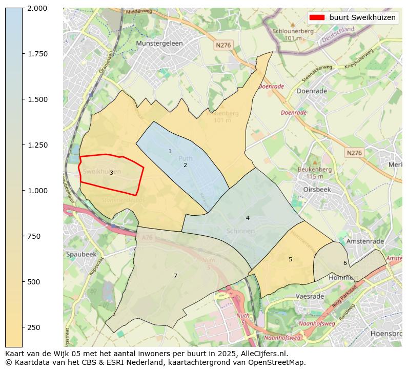 Afbeelding van de buurt Sweikhuizen op de kaart.