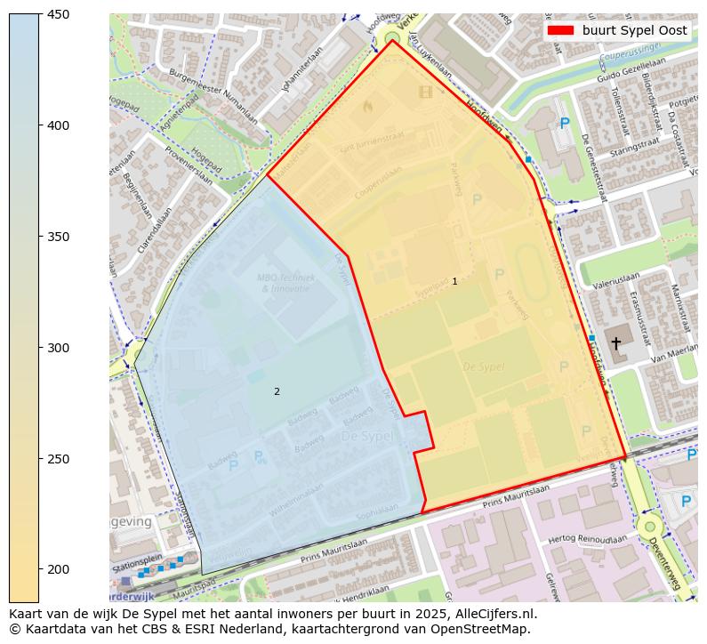 Afbeelding van de buurt Sypel Oost op de kaart.