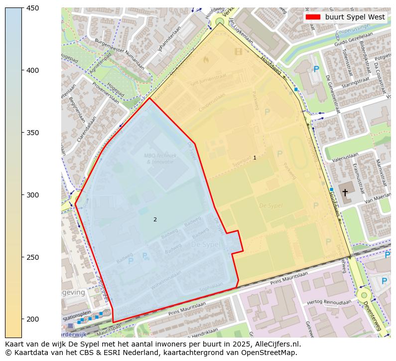 Afbeelding van de buurt Sypel West op de kaart.