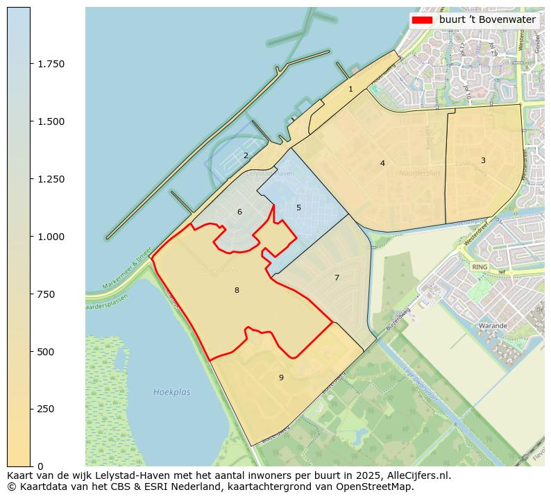 Afbeelding van de buurt ’t Bovenwater op de kaart.