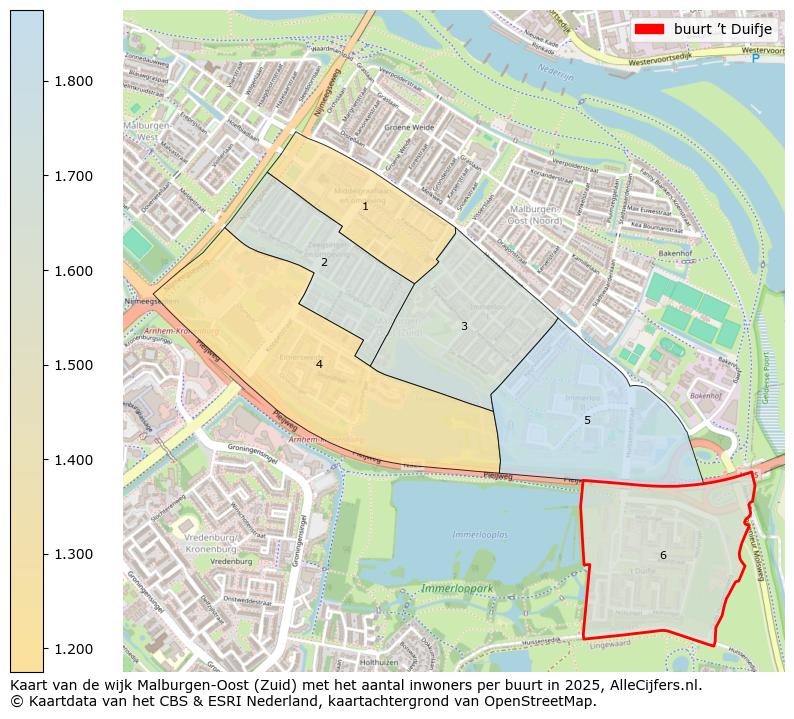 Afbeelding van de buurt ’t Duifje op de kaart.