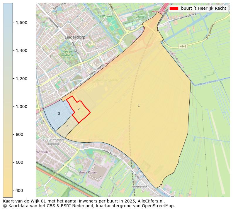Afbeelding van de buurt ’t Heerlijk Recht op de kaart.