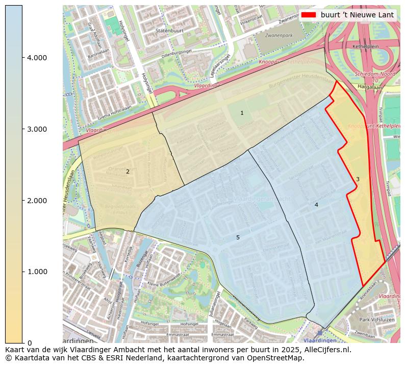 Afbeelding van de buurt ’t Nieuwe Lant op de kaart.