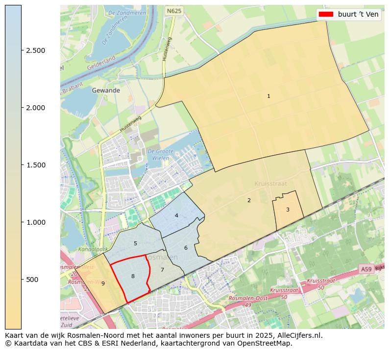 Afbeelding van de buurt ’t Ven op de kaart.