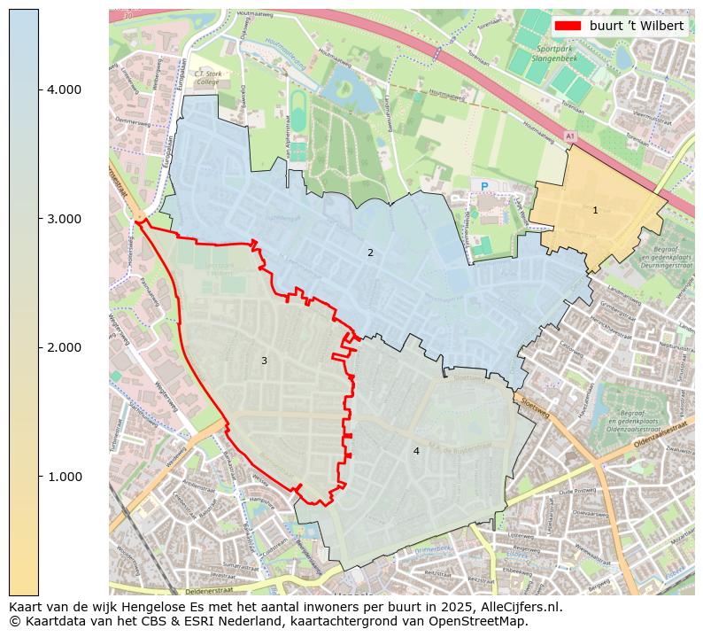 Afbeelding van de buurt ’t Wilbert op de kaart.