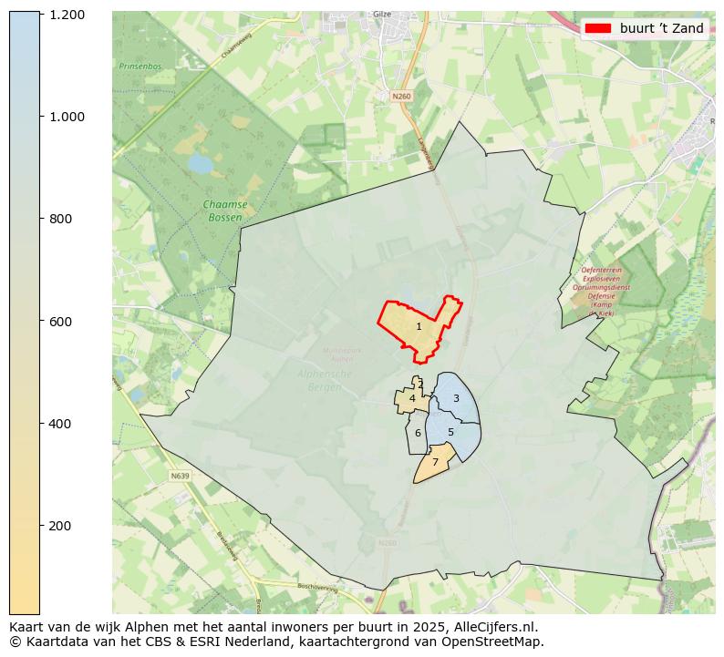 Afbeelding van de buurt ’t Zand op de kaart.