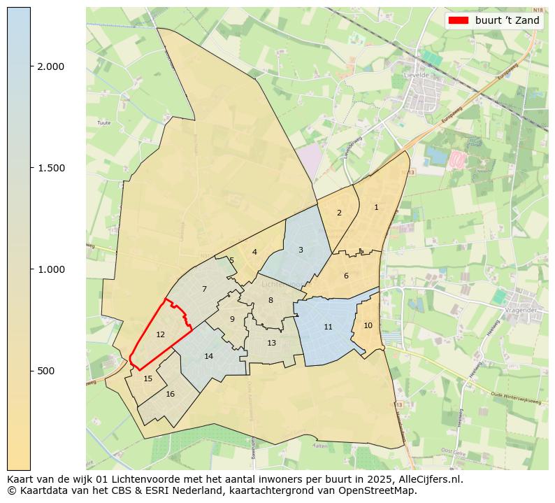 Afbeelding van de buurt ’t Zand op de kaart.