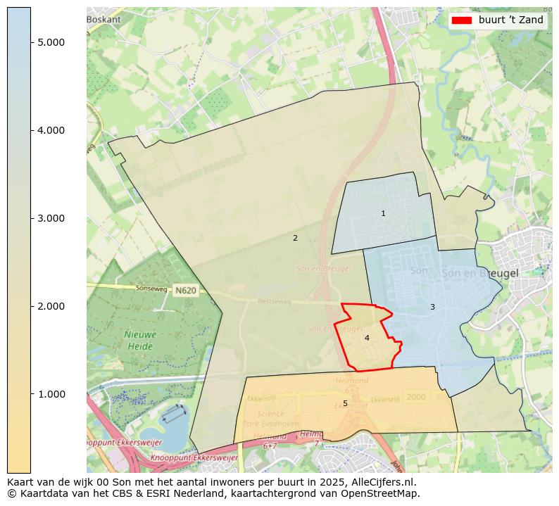 Afbeelding van de buurt ’t Zand op de kaart.
