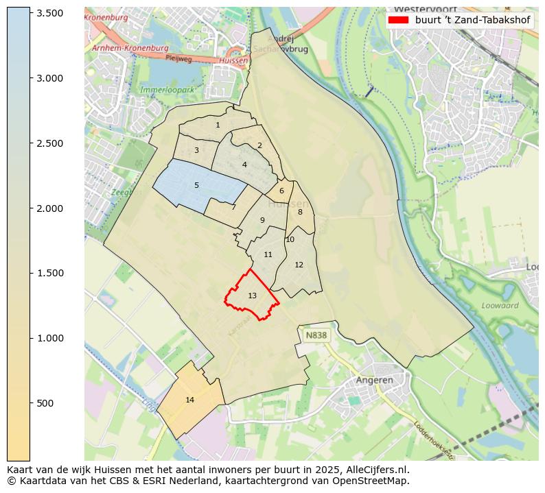 Afbeelding van de buurt ’t Zand-Tabakshof op de kaart.