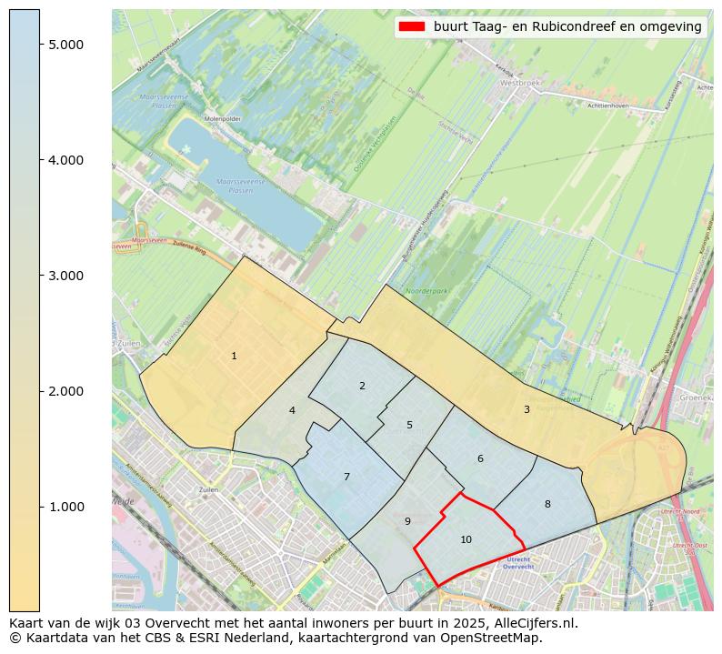 Afbeelding van de buurt Taag- en Rubicondreef en omgeving op de kaart.