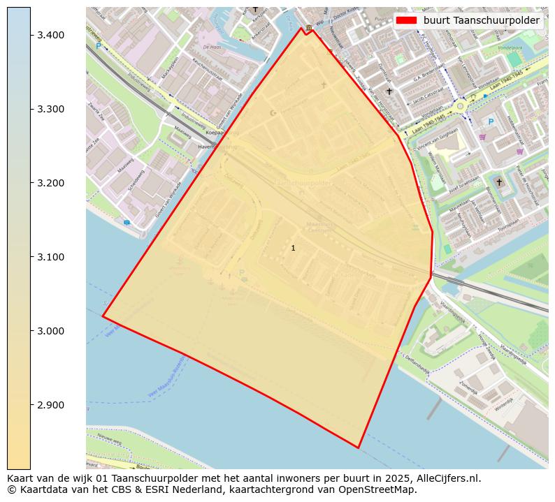 Afbeelding van de buurt Taanschuurpolder op de kaart.