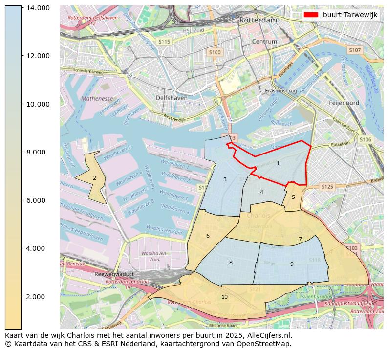 Afbeelding van de buurt Tarwewijk op de kaart.