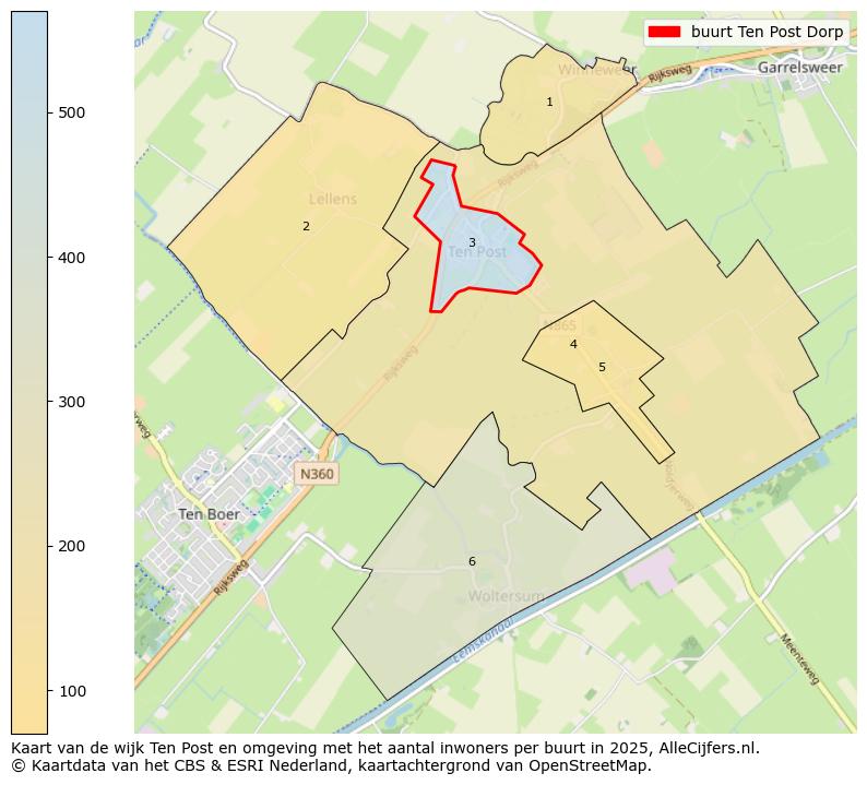 Afbeelding van de buurt Ten Post Dorp op de kaart.