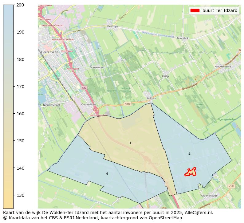 Afbeelding van de buurt Ter Idzard op de kaart.