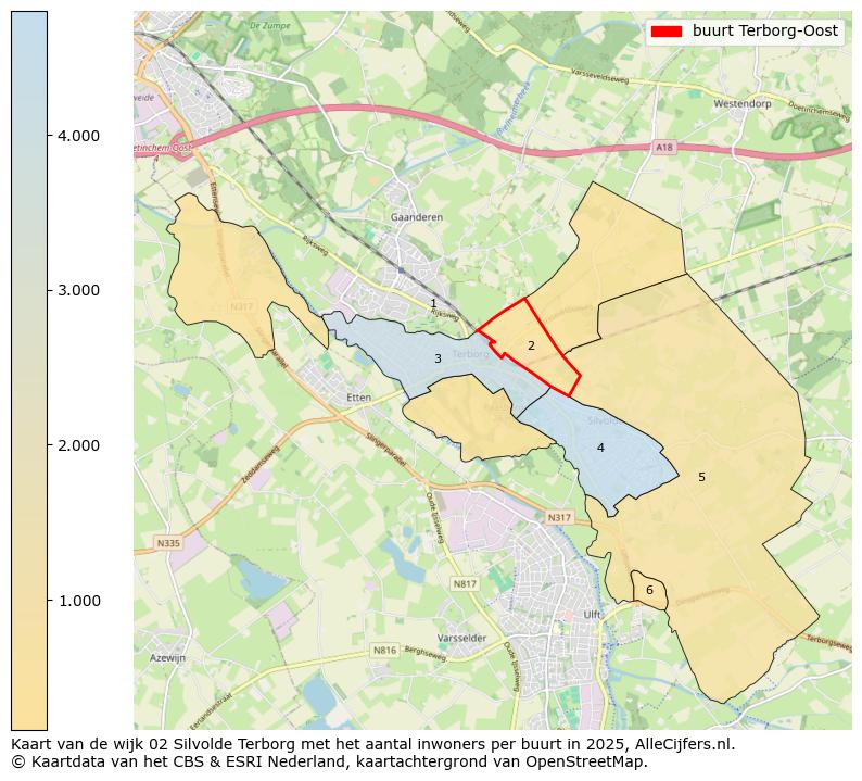 Afbeelding van de buurt Terborg-Oost op de kaart.