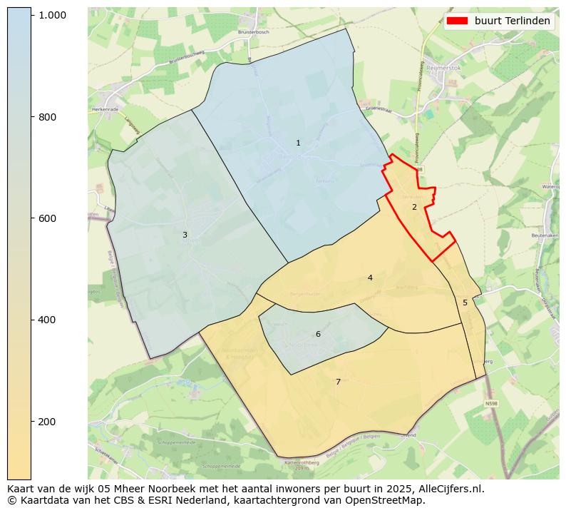 Afbeelding van de buurt Terlinden op de kaart.