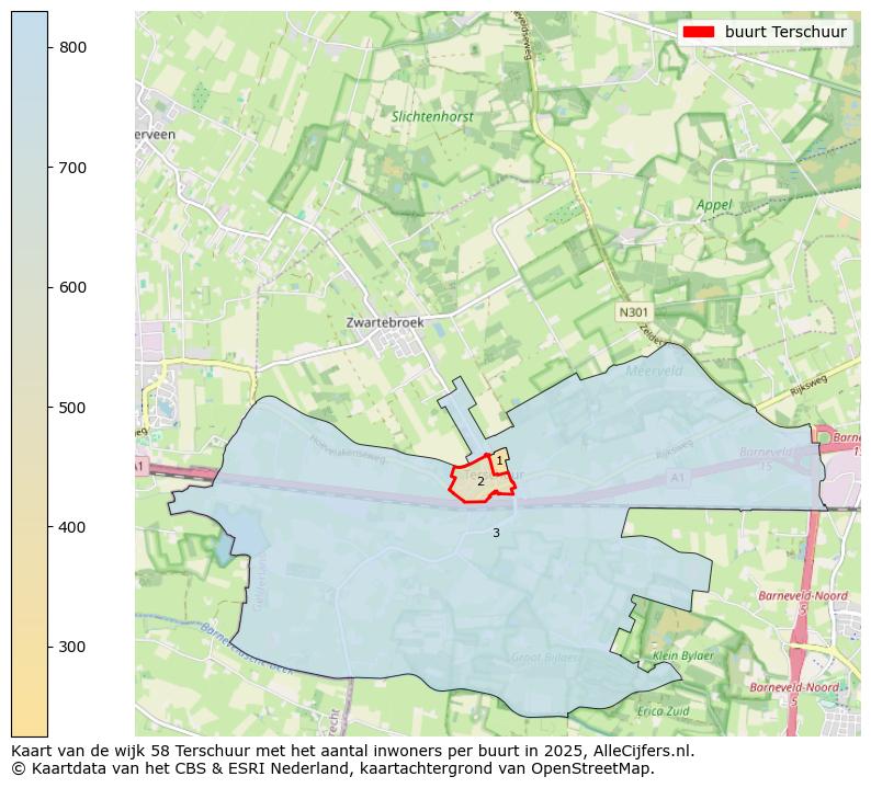 Afbeelding van de buurt Terschuur op de kaart.
