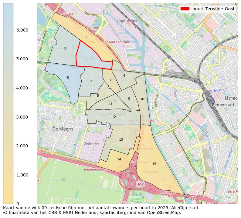 Afbeelding van de buurt Terwijde-Oost op de kaart.