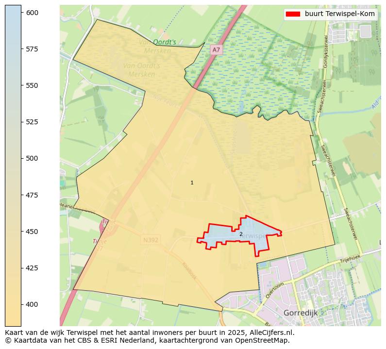 Afbeelding van de buurt Terwispel-Kom op de kaart.