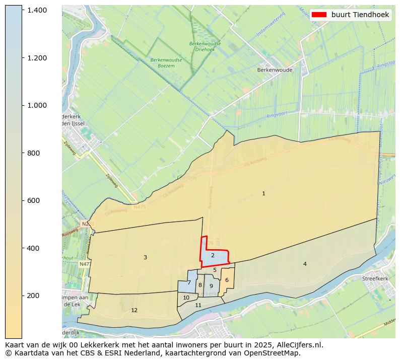 Afbeelding van de buurt Tiendhoek op de kaart.
