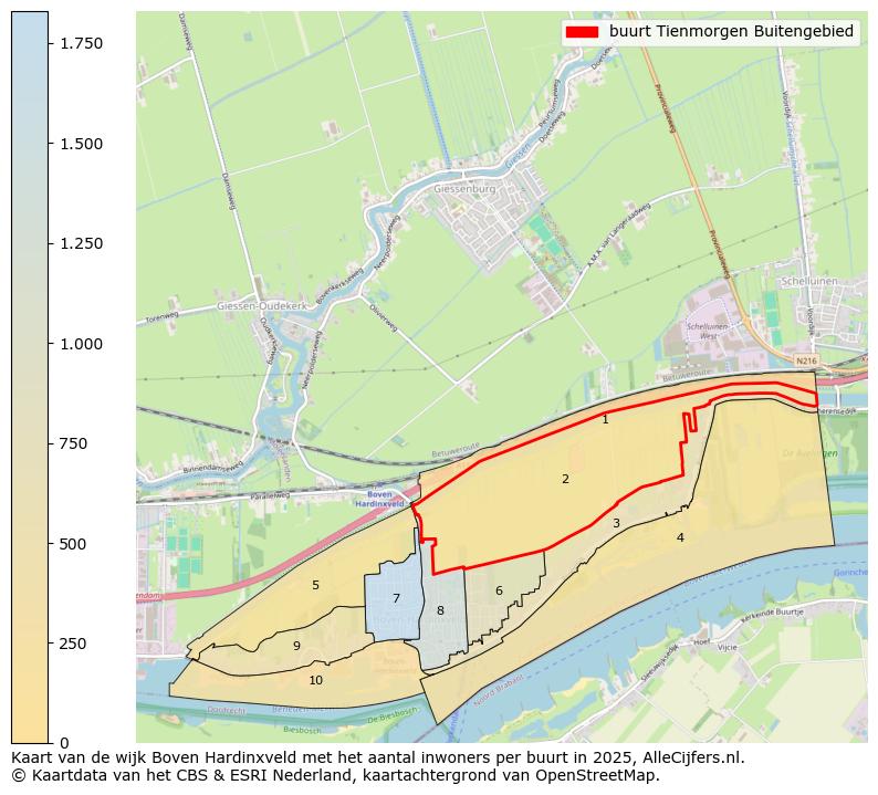 Afbeelding van de buurt Tienmorgen Buitengebied op de kaart.