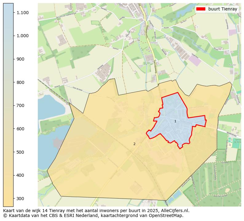 Afbeelding van de buurt Tienray op de kaart.