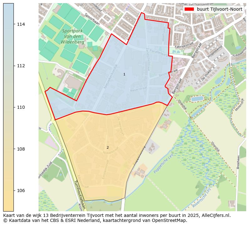 Afbeelding van de buurt Tijlvoort-Noort op de kaart.