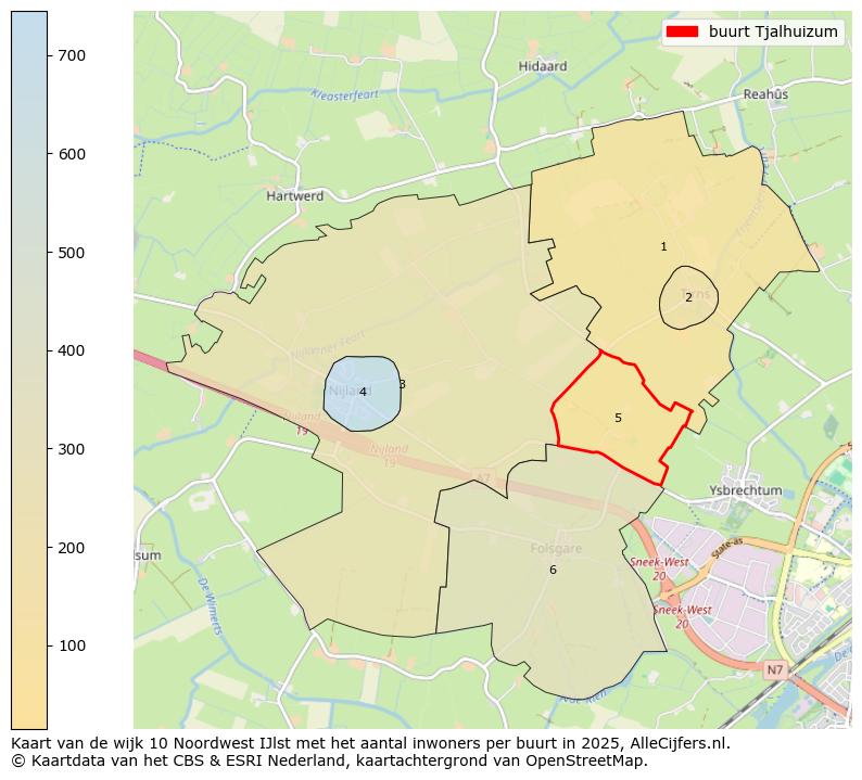 Afbeelding van de buurt Tjalhuizum op de kaart.