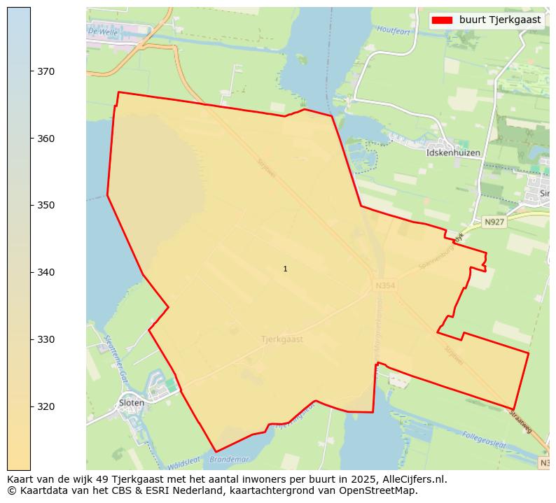 Afbeelding van de buurt Tjerkgaast op de kaart.