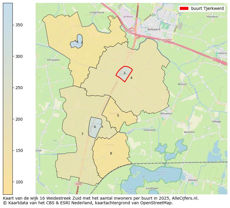 Afbeelding van de buurt Tjerkwerd op de kaart.