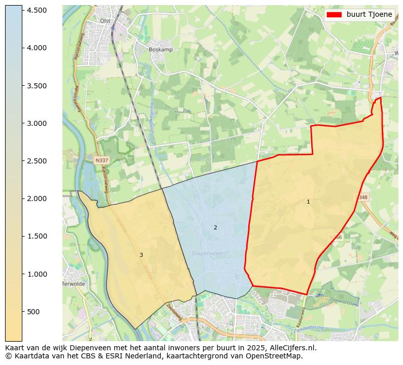 Afbeelding van de buurt Tjoene op de kaart.