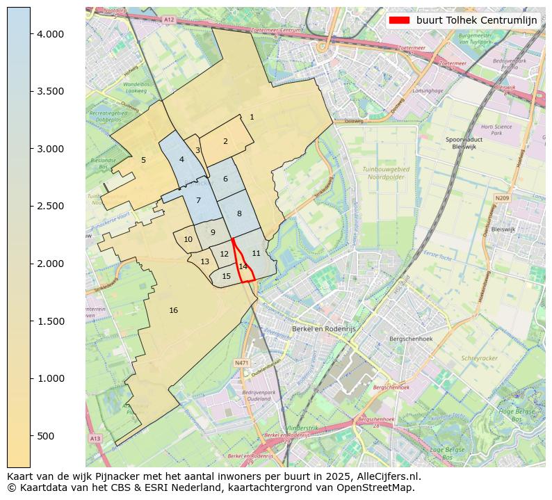 Afbeelding van de buurt Tolhek Centrumlijn op de kaart.