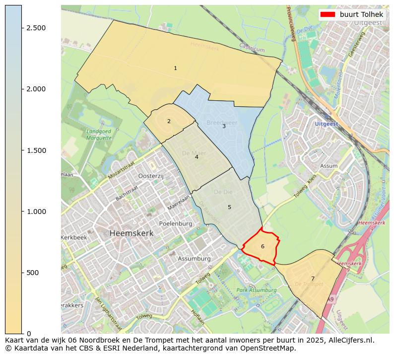 Afbeelding van de buurt Tolhek op de kaart.