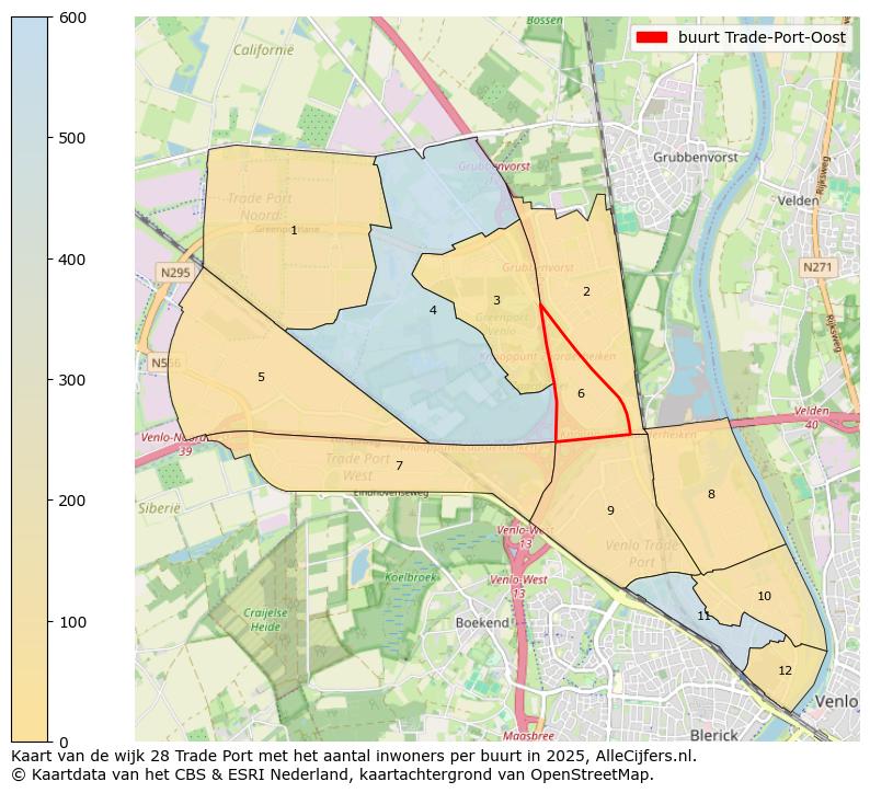 Afbeelding van de buurt Trade-Port-Oost op de kaart.