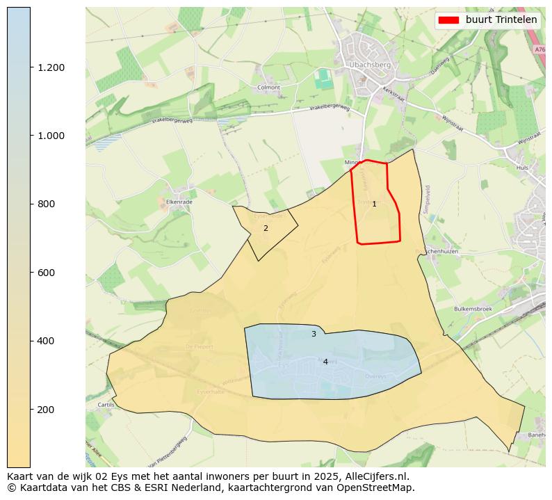 Afbeelding van de buurt Trintelen op de kaart.