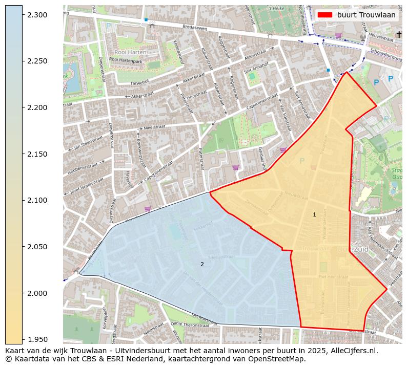 Afbeelding van de buurt Trouwlaan op de kaart.