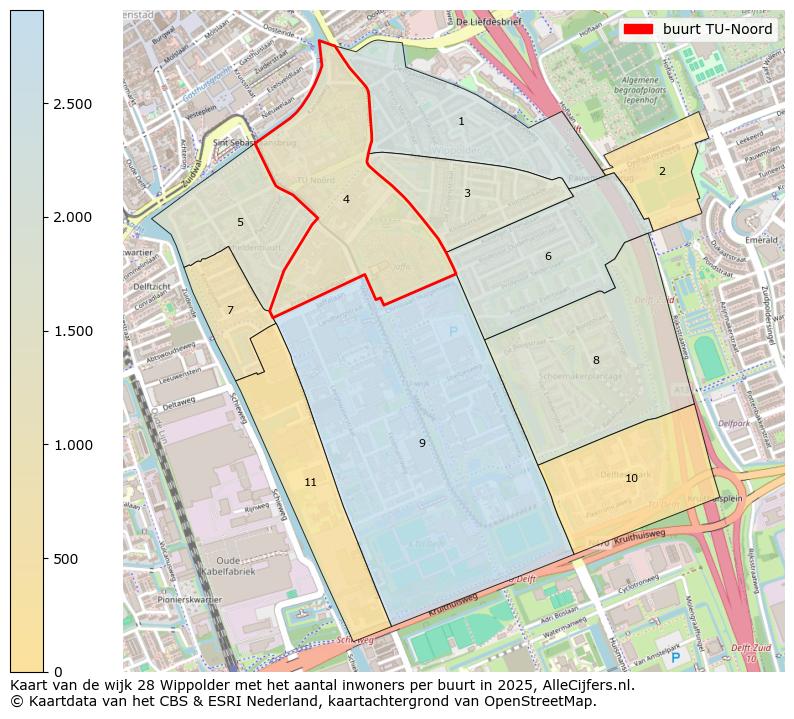 Afbeelding van de buurt TU-Noord op de kaart.
