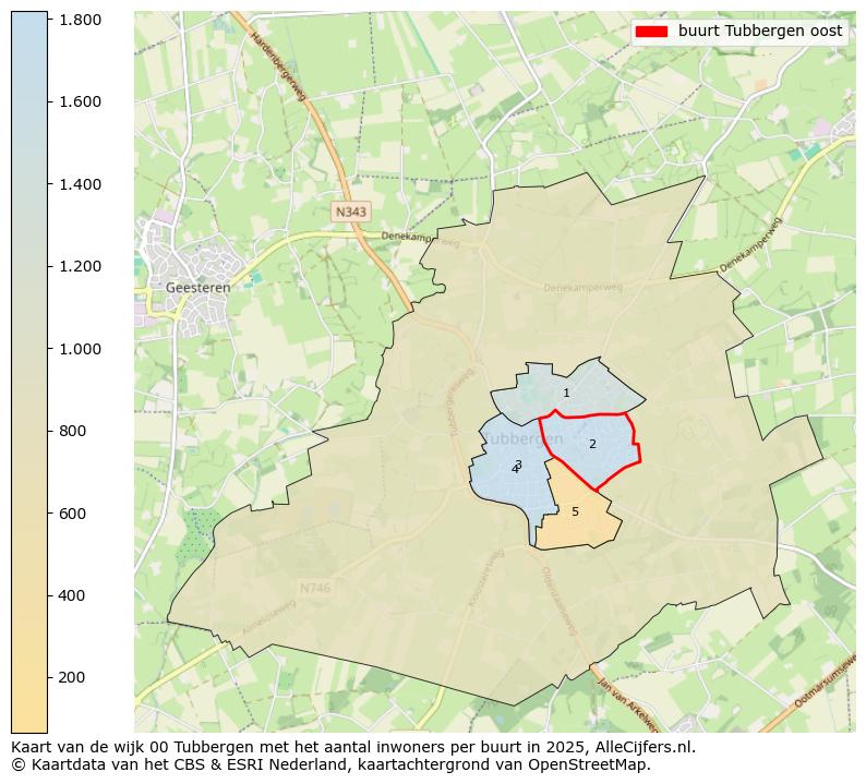 Afbeelding van de buurt Tubbergen oost op de kaart.