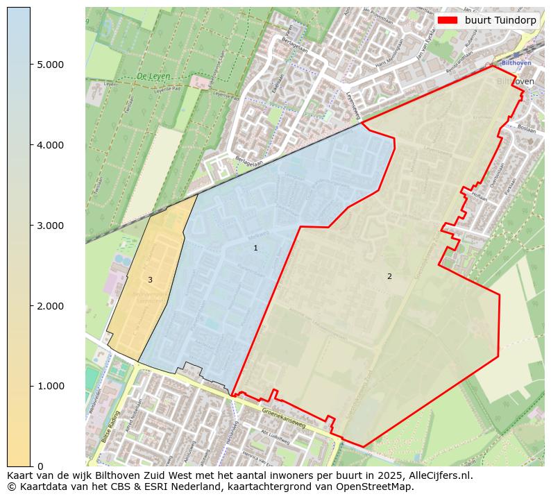 Afbeelding van de buurt Tuindorp op de kaart.