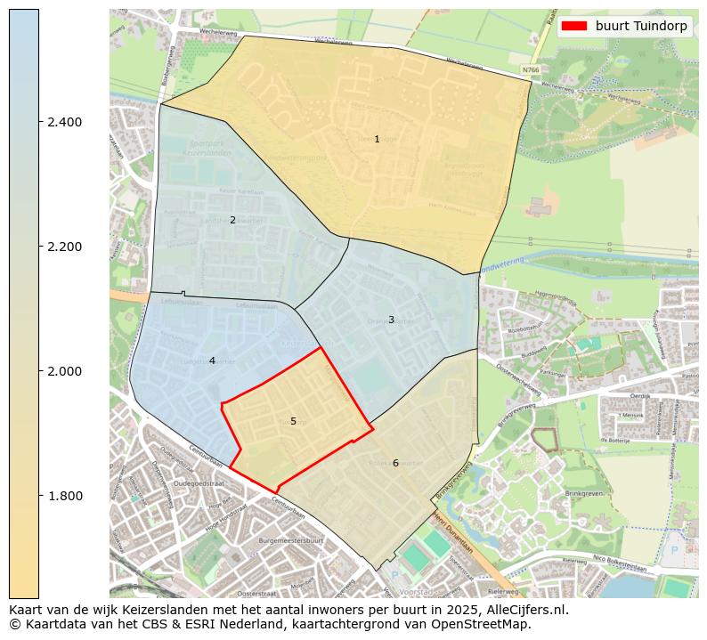 Afbeelding van de buurt Tuindorp op de kaart.