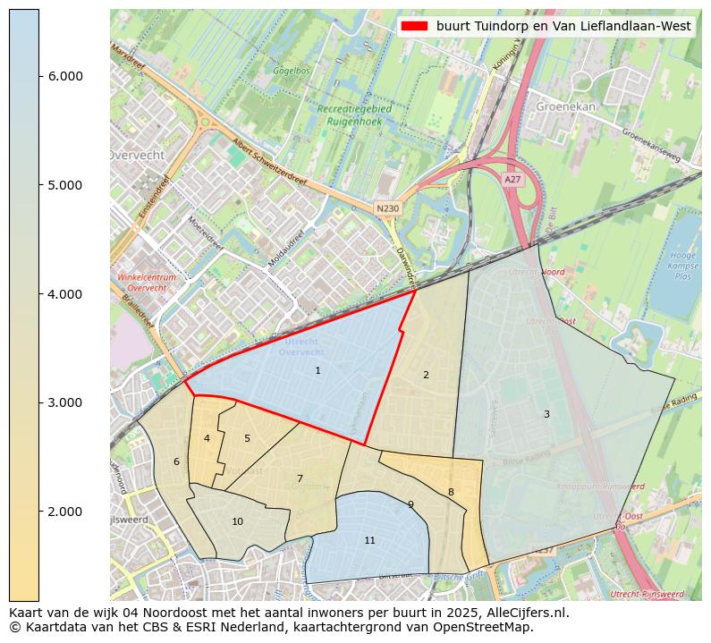 Afbeelding van de buurt Tuindorp en Van Lieflandlaan-West op de kaart.