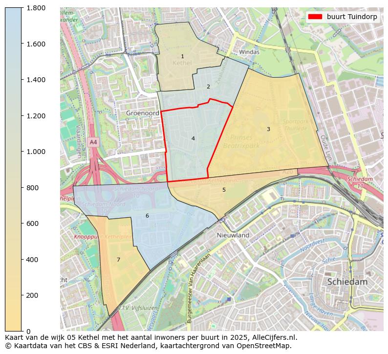 Afbeelding van de buurt Tuindorp op de kaart.