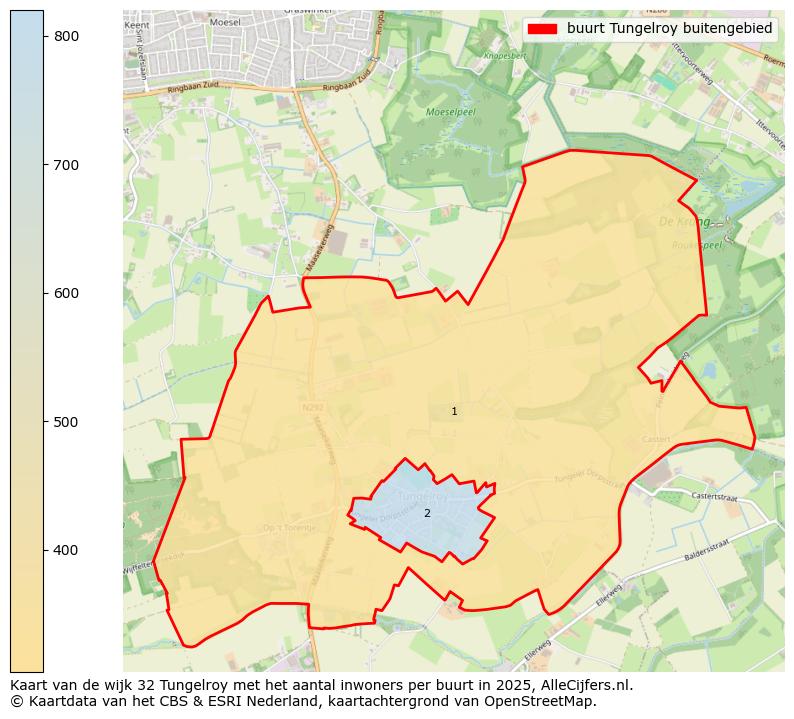 Afbeelding van de buurt Tungelroy buitengebied op de kaart.