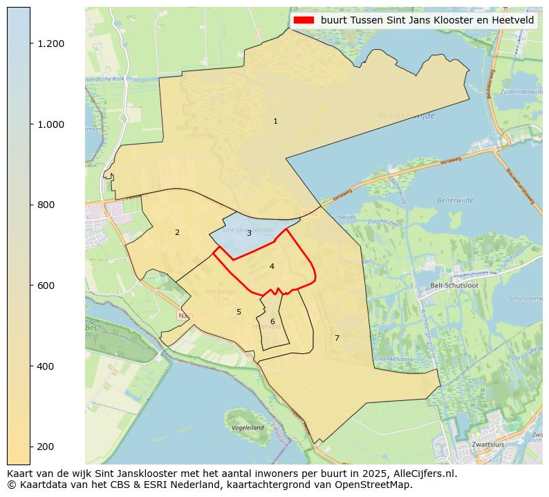 Afbeelding van de buurt Tussen Sint Jans Klooster en Heetveld op de kaart.