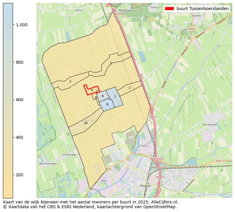 Afbeelding van de buurt Tussenboerslanden op de kaart.