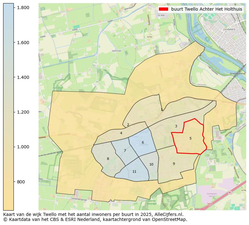 Afbeelding van de buurt Twello Achter Het Holthuis op de kaart.
