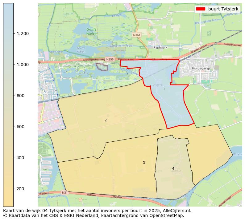 Afbeelding van de buurt Tytsjerk op de kaart.