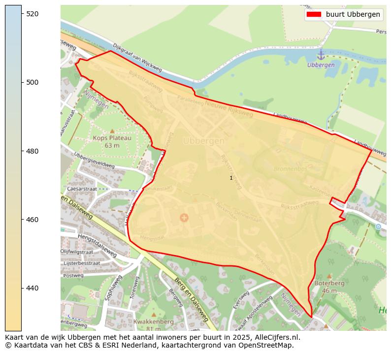 Afbeelding van de buurt Ubbergen op de kaart.